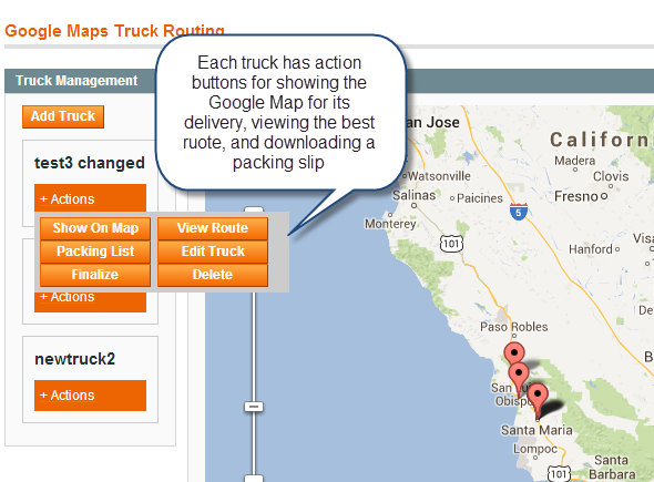 Google Maps Truck Routing Extension - Maps Actions 