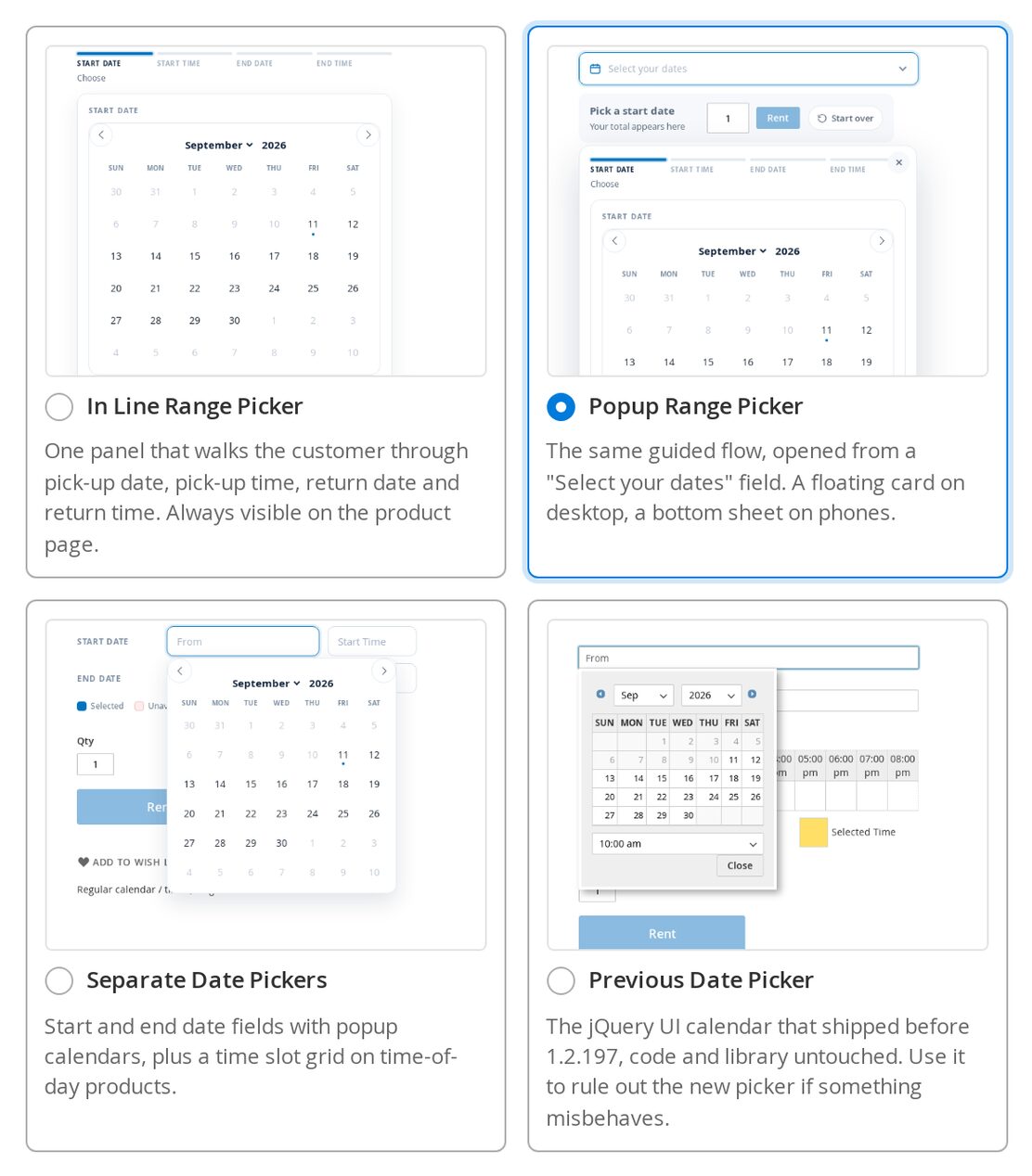 Calendar Styler date picker chooser