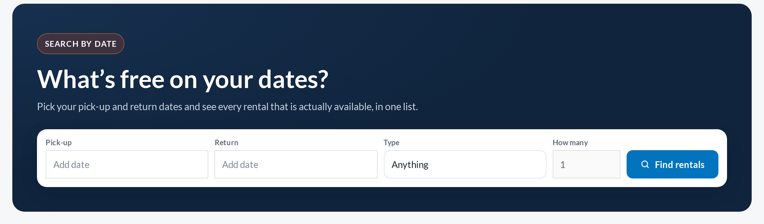 Search By Date Widget