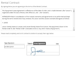Online Rental Contract Signing