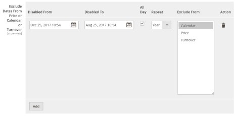 Exclude Dates or Holidays