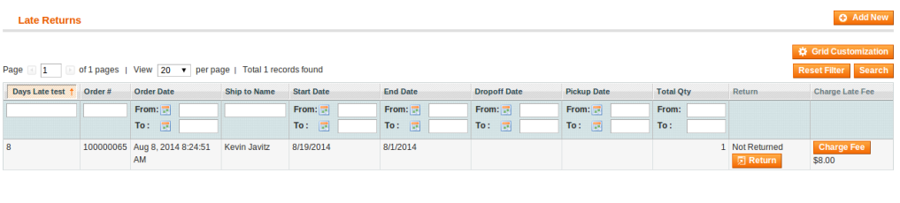 Late Fees & Late Fee Report