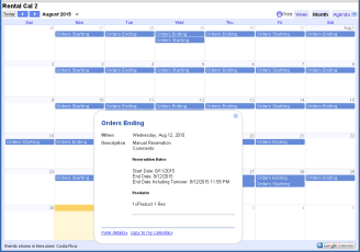 Export Ical ICS Rental Orders To Google Calendar