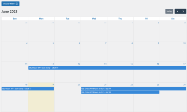 ICS and Full Calendar Report