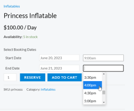 Time of Day Rental Support