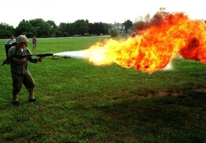 Renting a flamethrower pays for itself. Can also be used to burn instead of cut your lawn.