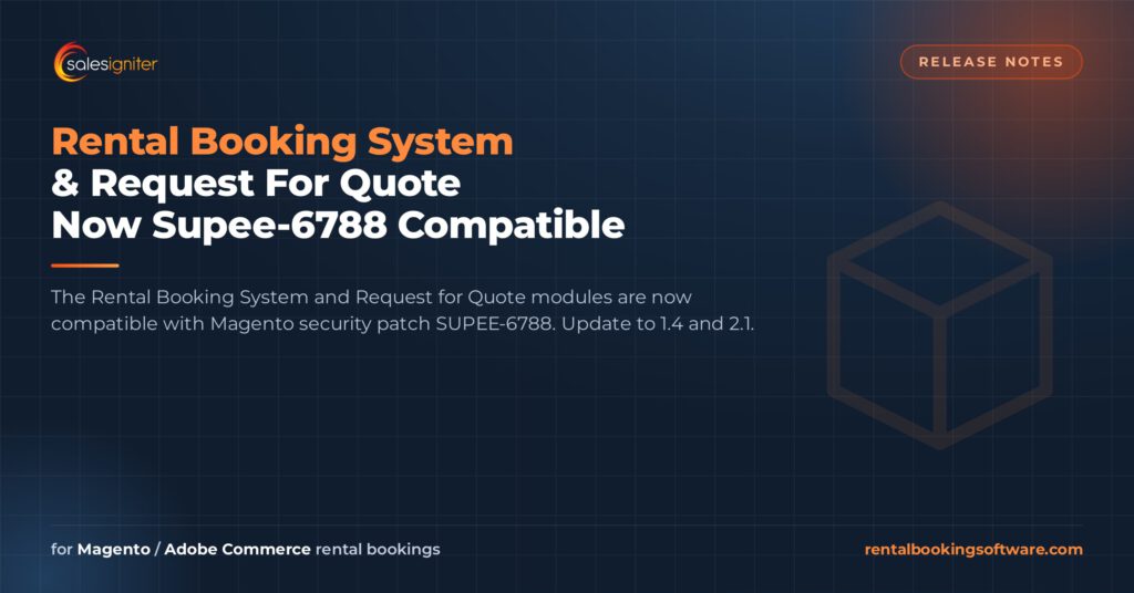 Rental Booking System & Request For Quote Now Supee-6788 Compatible — Sales Igniter rental booking software article