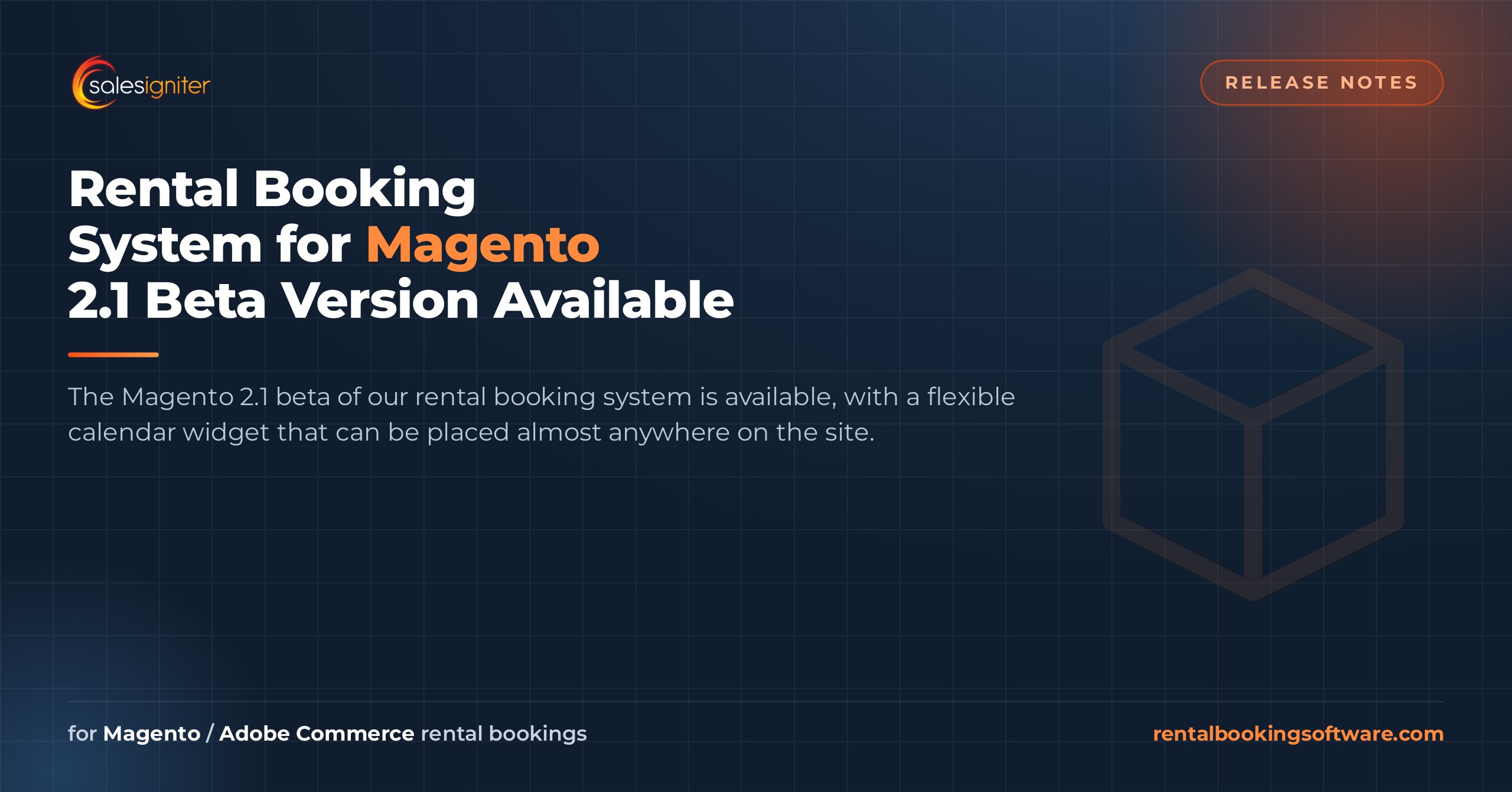 Rental Booking System for Magento 2.1 Beta Version Available — Sales Igniter rental booking software article