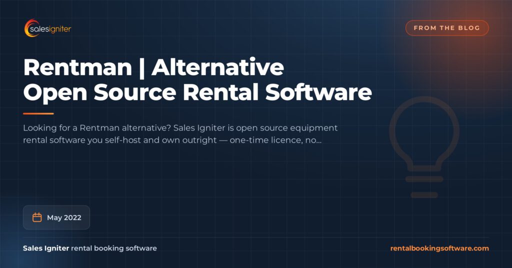 Rentman | Alternative Open Source Rental Software — Sales Igniter rental booking software article