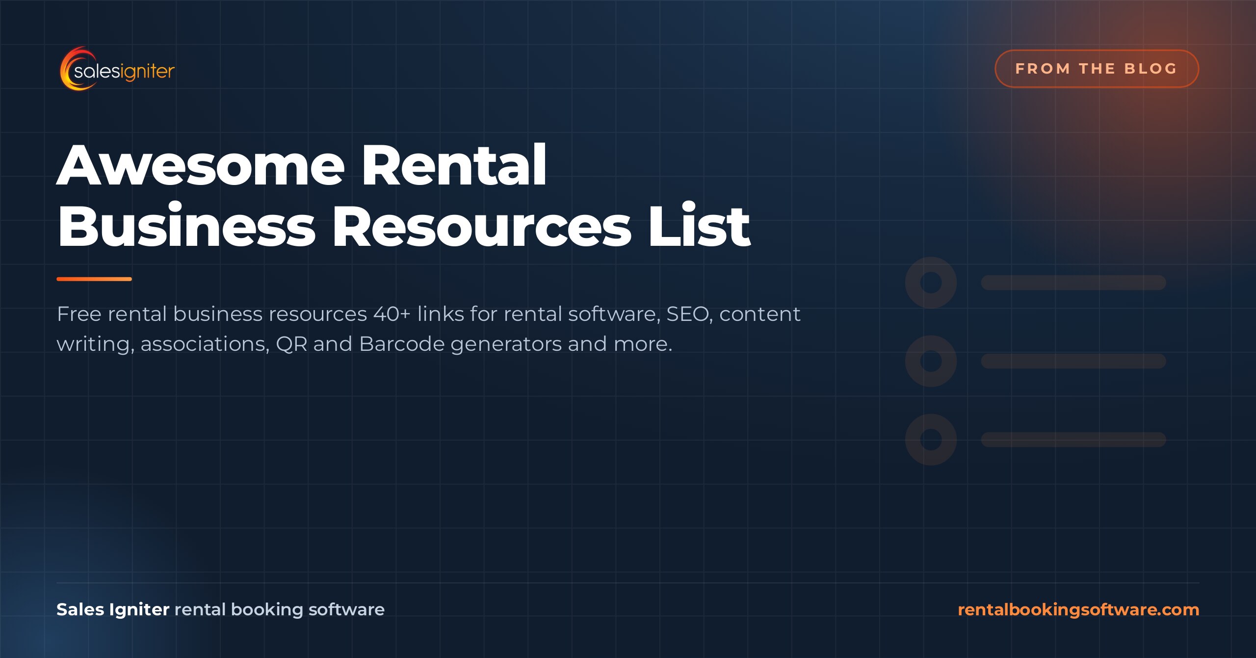 Awesome Rental Business Resources List — Sales Igniter rental booking software article