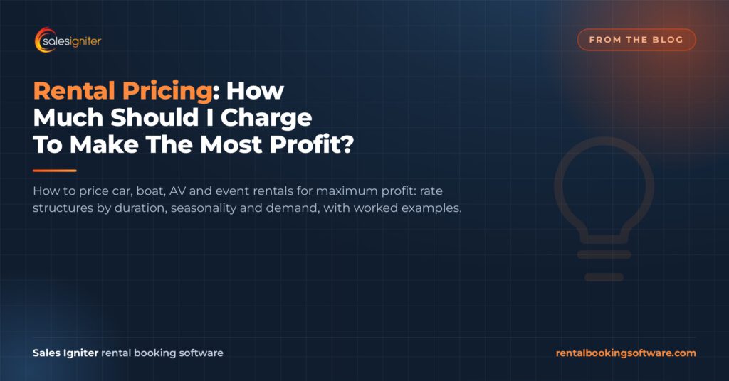 Rental Pricing: How Much Should I Charge To Make The Most Profit? — Sales Igniter rental booking software article