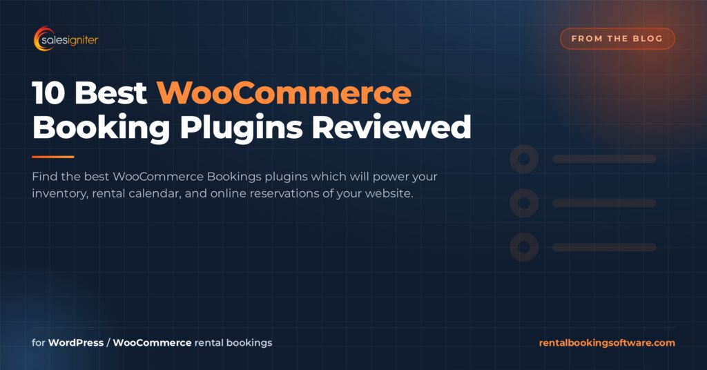 10 Best WooCommerce Booking Plugins Reviewed — Sales Igniter rental booking software article