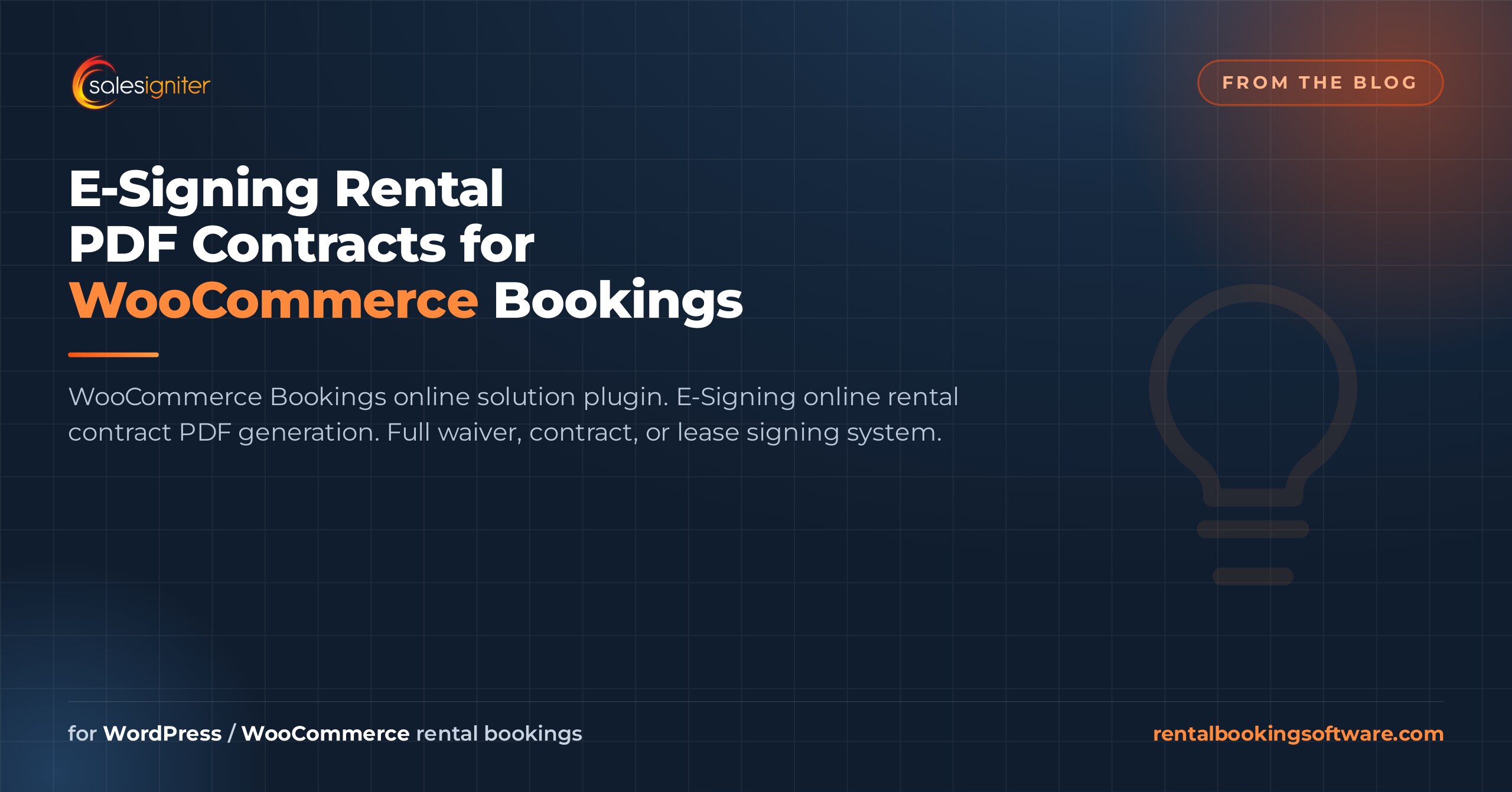 E-Signing Rental PDF Contracts for WooCommerce Bookings — Sales Igniter rental booking software article