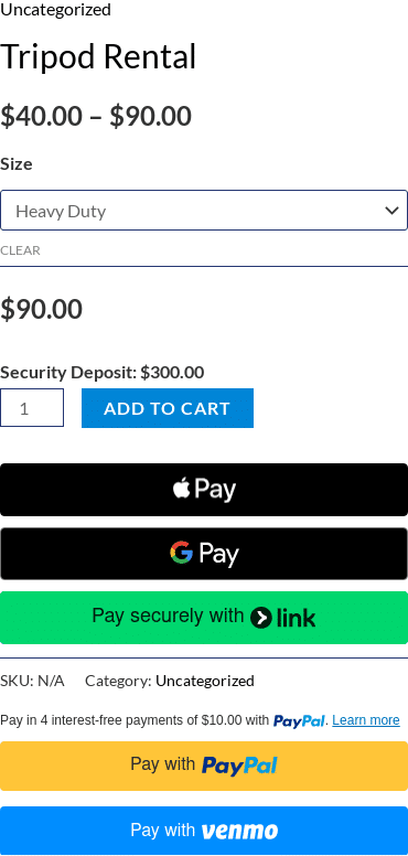 The deposit notice updating for the selected variation