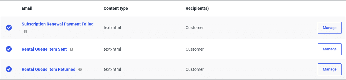 The Subscriptions emails in WooCommerce > Settings > Emails