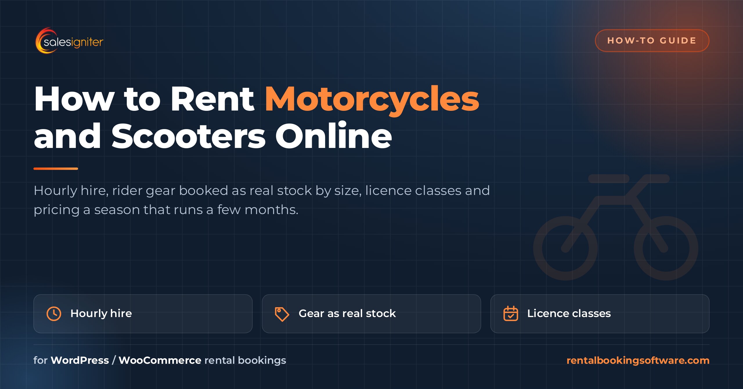 How to Rent Motorcycles and Scooters Online with WooCommerce - Sales Igniter rental booking software guide