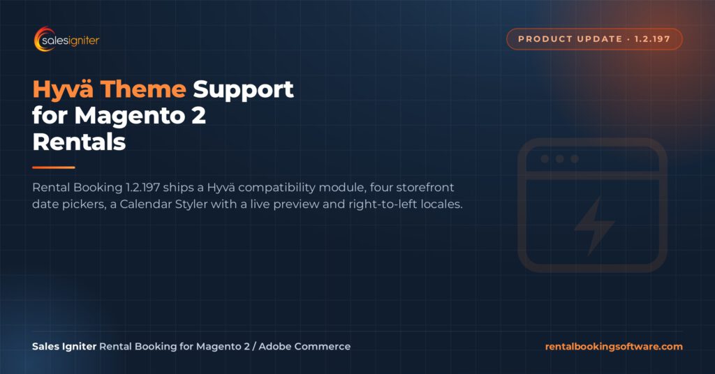 Hyva theme support for the Magento 2 rental extension, version 1.2.197