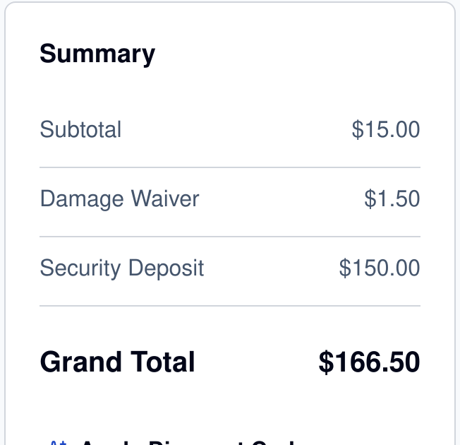 Damage waiver and security deposit as separate lines in the Magento 2 cart summary