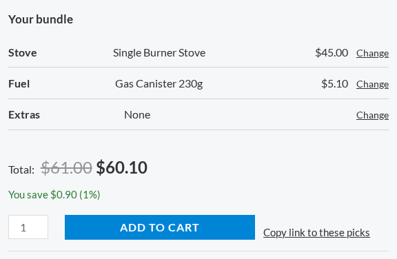 An imported composite on the product page in the Steps layout.